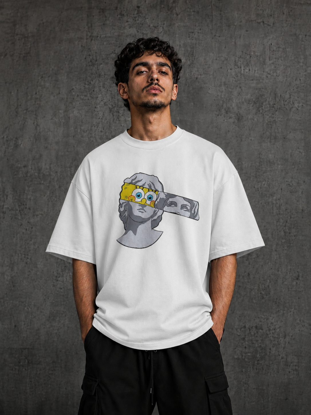 Statue Glitch Oversized T-Shirt
