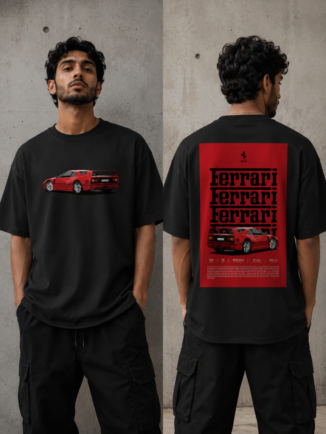 F40 Glitch Oversized T-Shirt