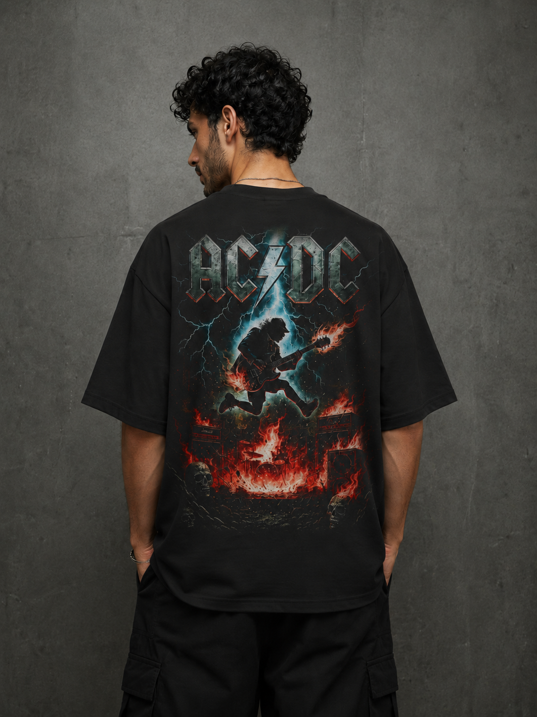 AC/DC Thunder Oversized T-Shirt