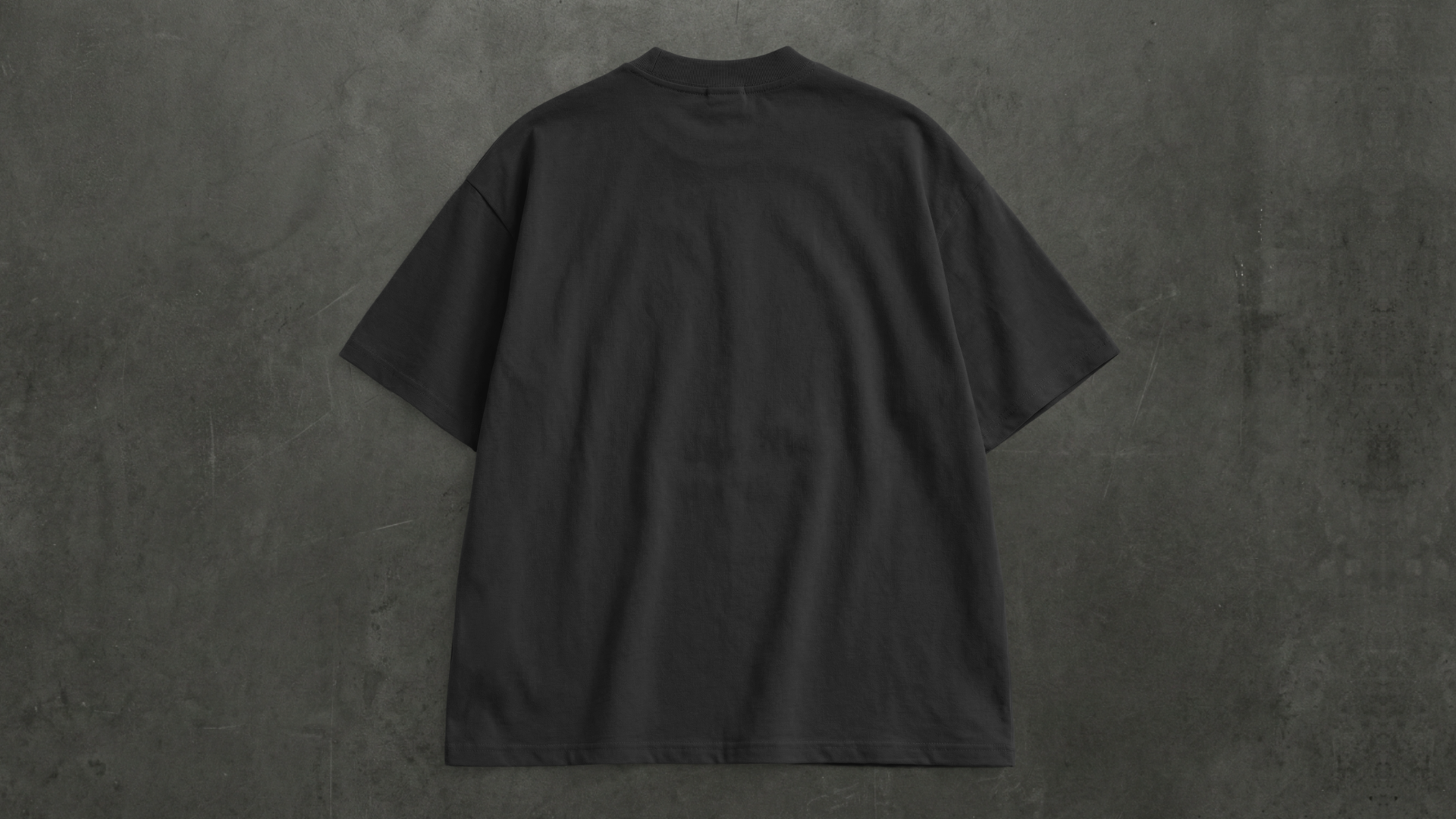 Model wearing Pizza Glitch oversized t-shirt back view by Snitch Glitch