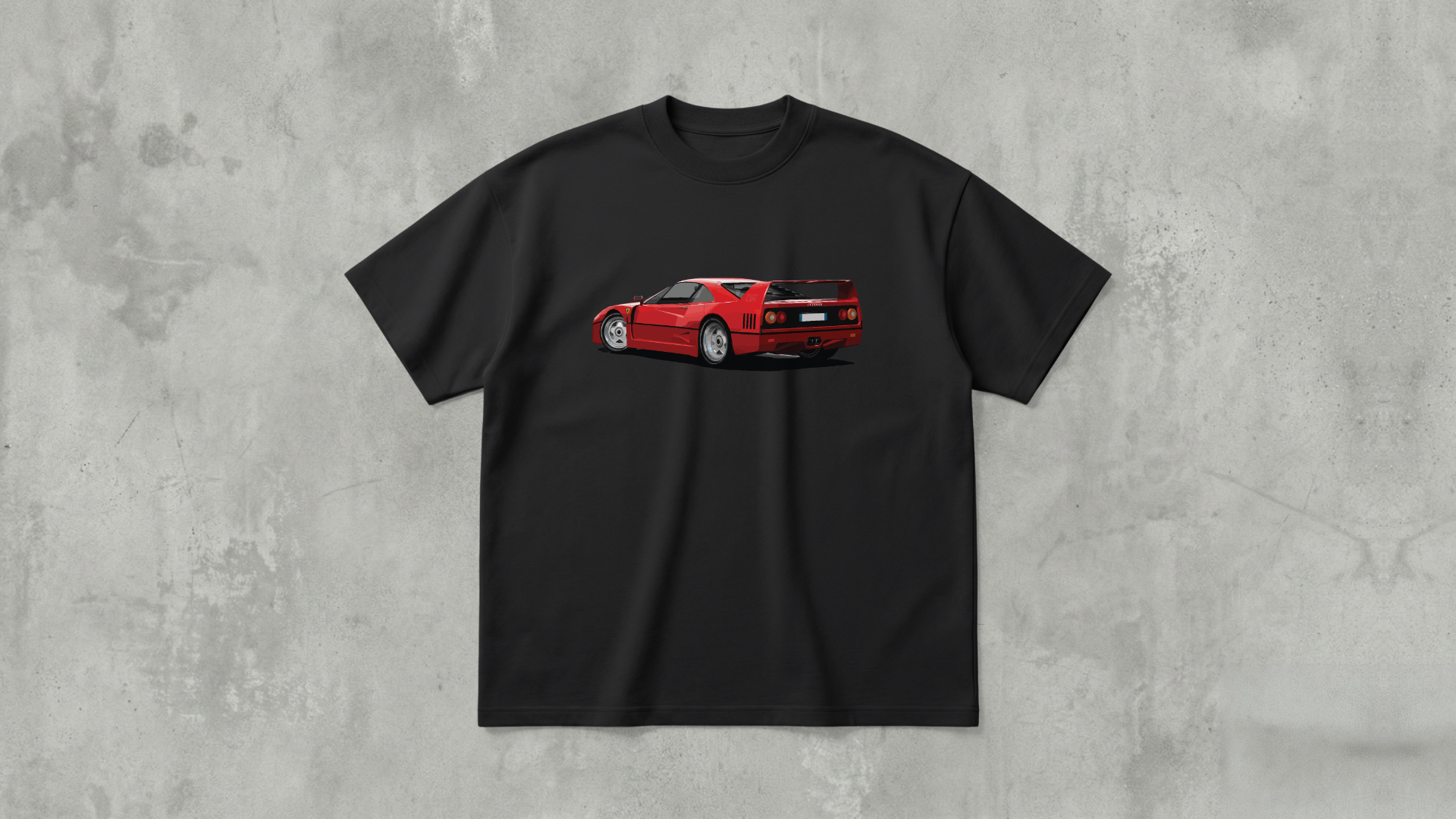 F40 Glitch Oversized T-Shirt