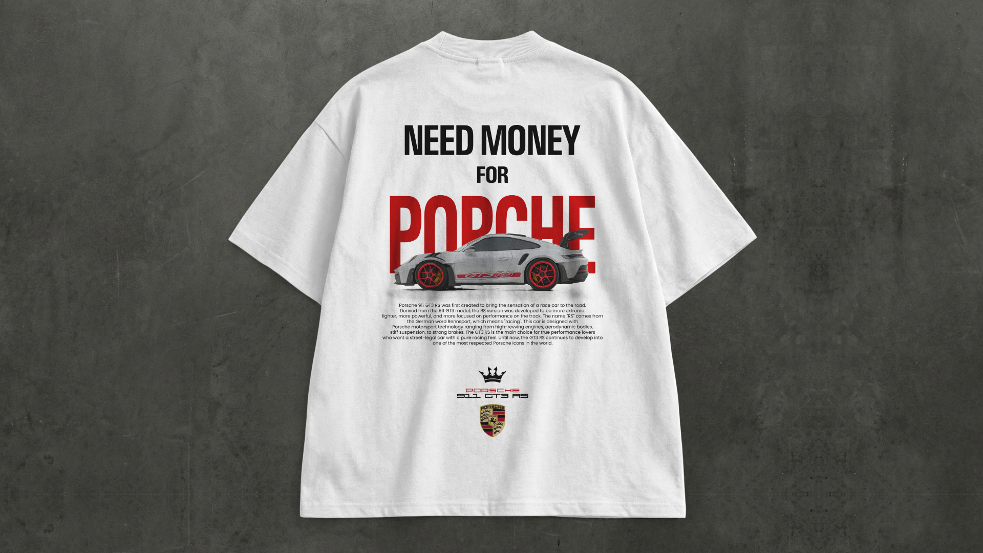 Need Money GT3 Oversized T-Shirt