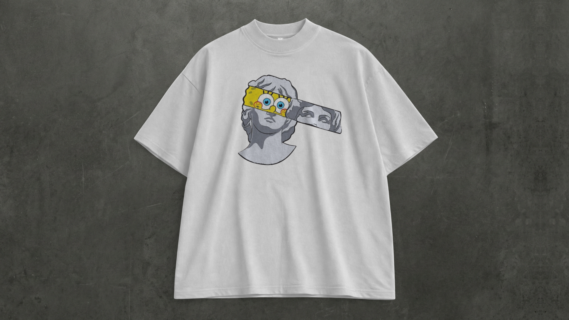 Statue Glitch Oversized T-Shirt
